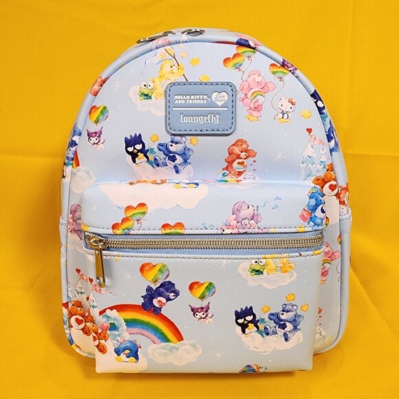 Loungefly Sanrio Hello Kitty & Friends x Care Bears AOP Blue Mini Backpack NEW main image 7